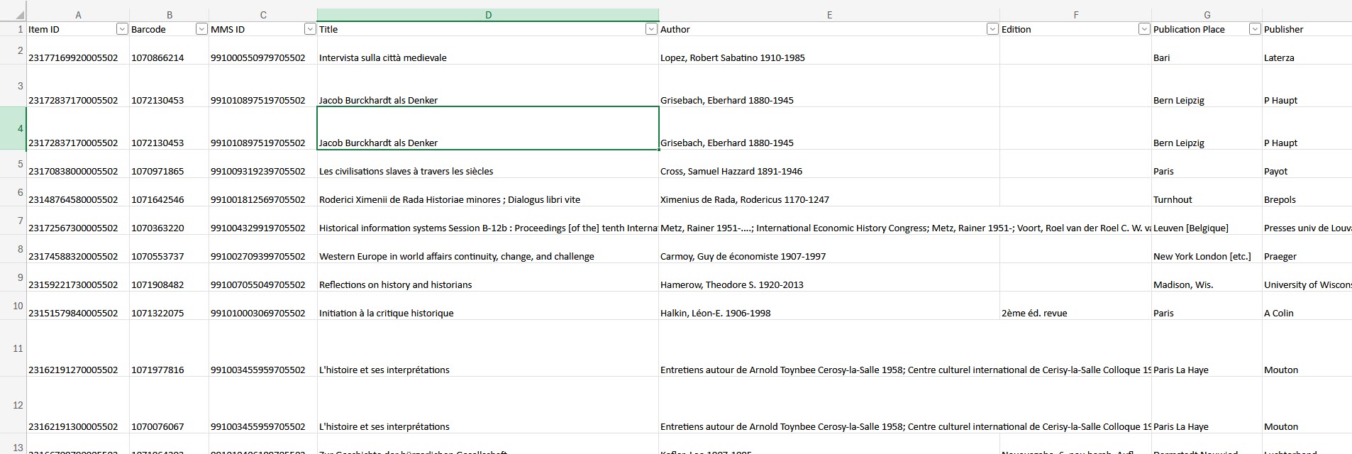 Extended Report example.